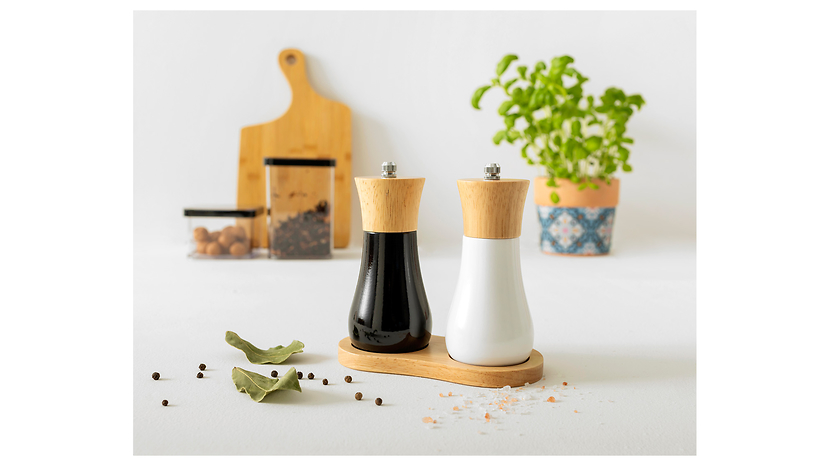 Zestaw ręcznych młynków do soli i pieprzu ceramicznych James