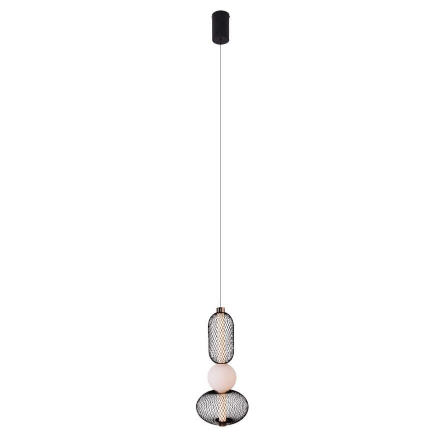 Lampa wisząca BORA czarno-złota LED 1x10W Ciepła biel 621lm Maxlight