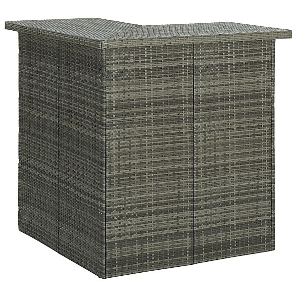 Meuble de bar de jardin 16 resine gris Helloshop26
