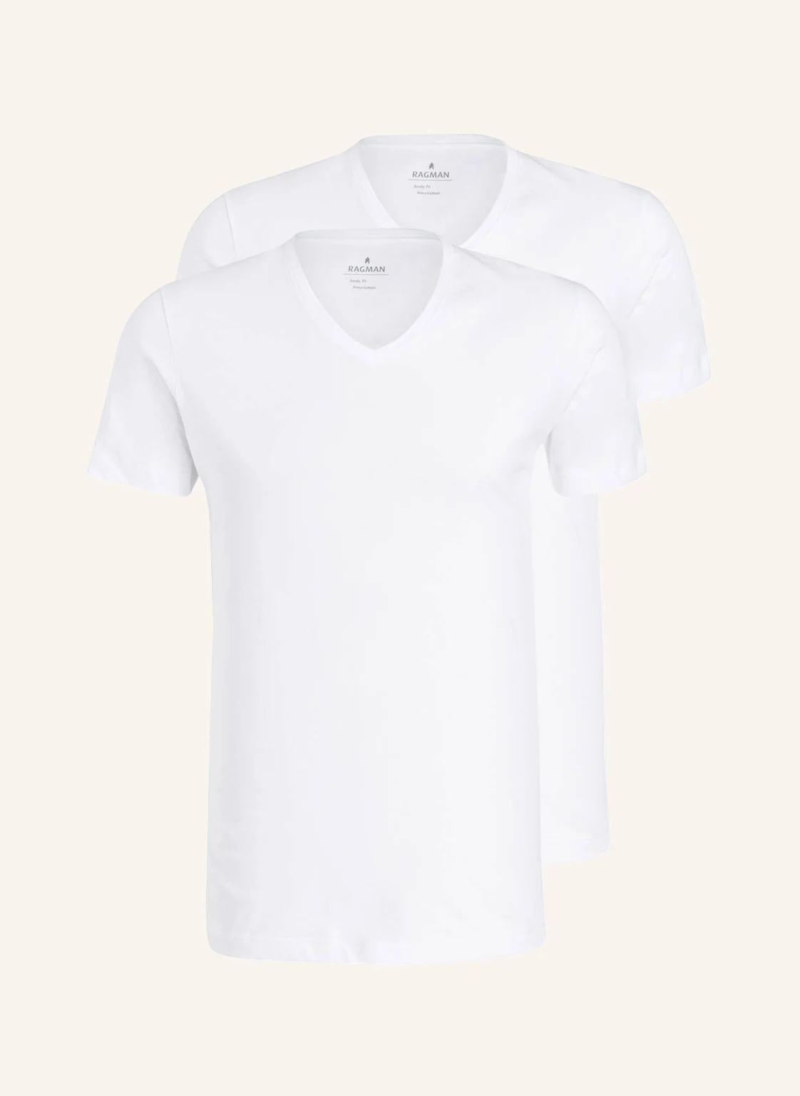RAGMAN 2er-Pack V-Shirts