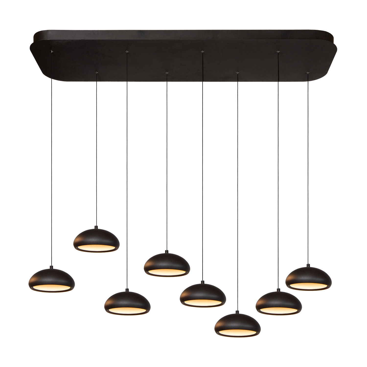 Atmooz Pallaton - Hanglamp - Zwart - 8 Lichtpunten - Rond - 40x130x125