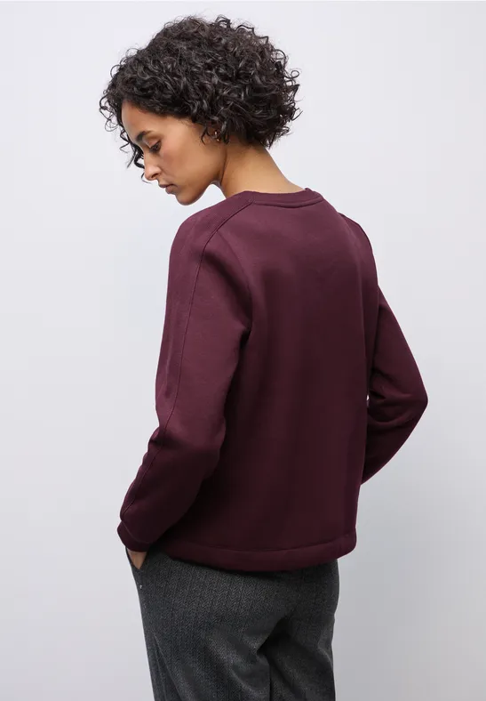 Sweatshirt mit Rippdetail