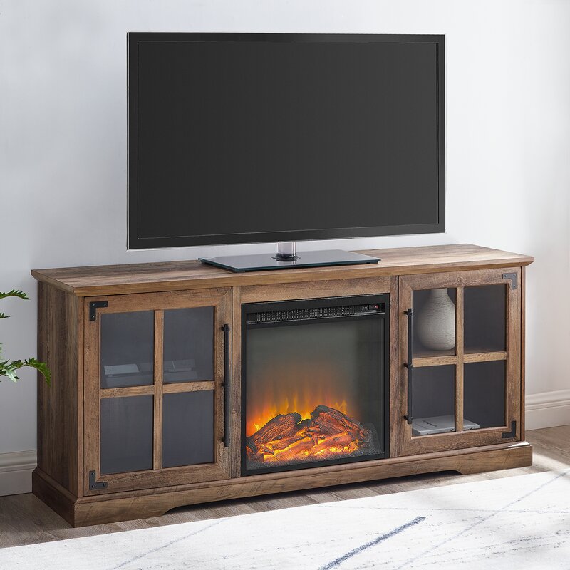 Dougan TV Stand for TVs up to 65 with Electric Fireplace Included