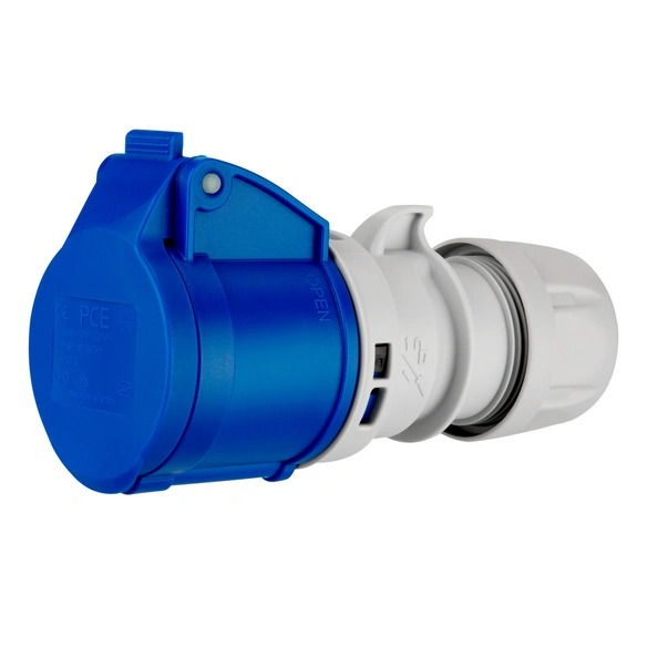 Kupplung mit Stecker, Blau, Kunststoff