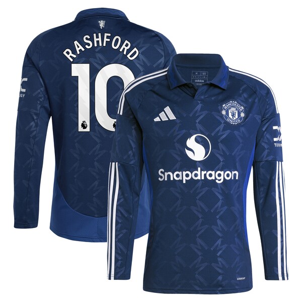 Marcus Rashford Manchester United adidas 2024/25 Away Replica Long Sleeve Player Jersey - Navy