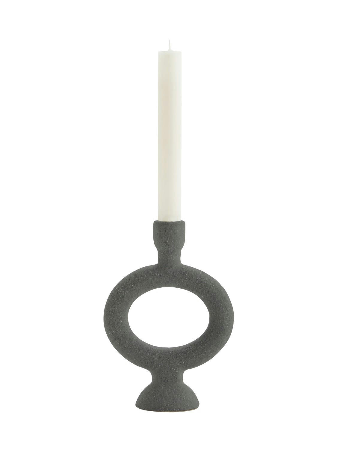 - Bougeoir Grès Gris foncé 10X10