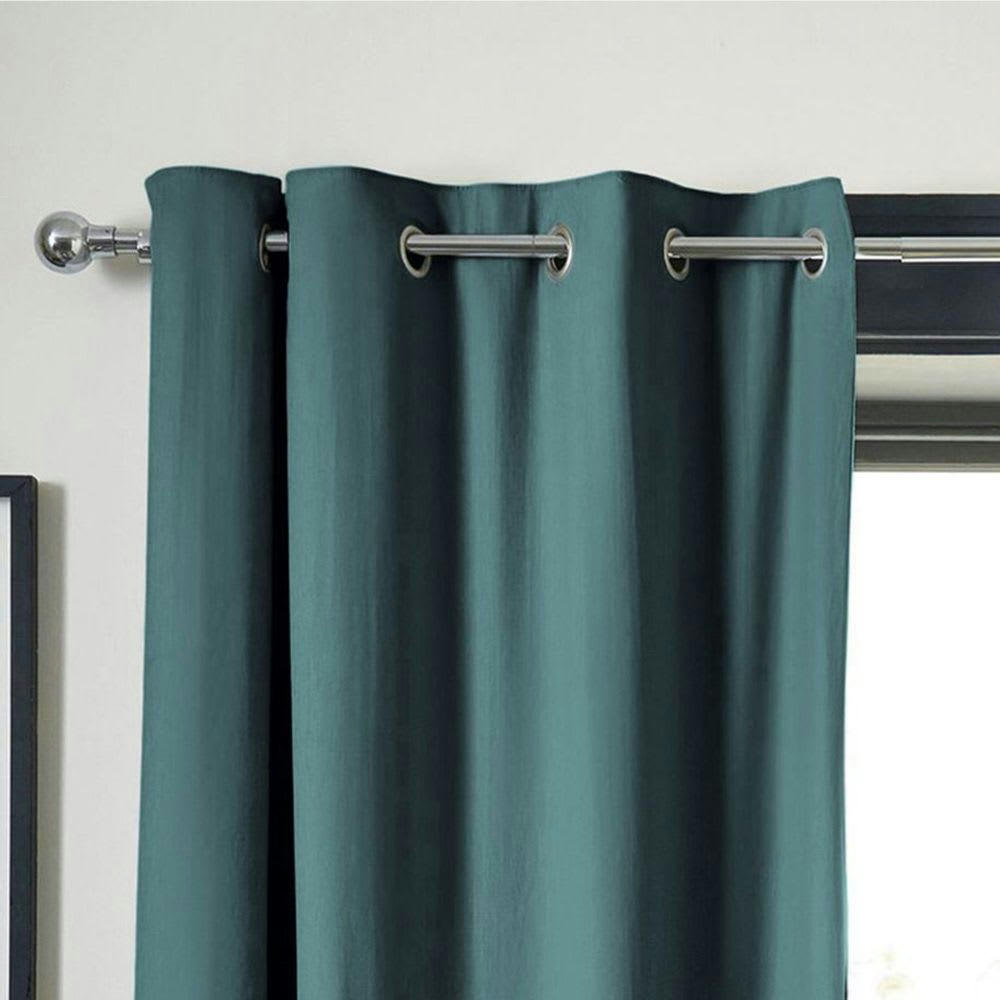 - Rideau occultant doublure polaire polyester bleu 280x260 cm