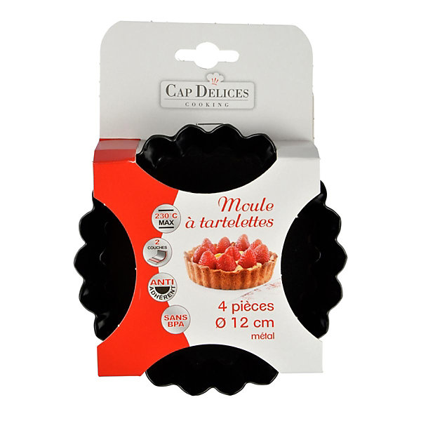 Lot de 4 Moules à Tartelettes 