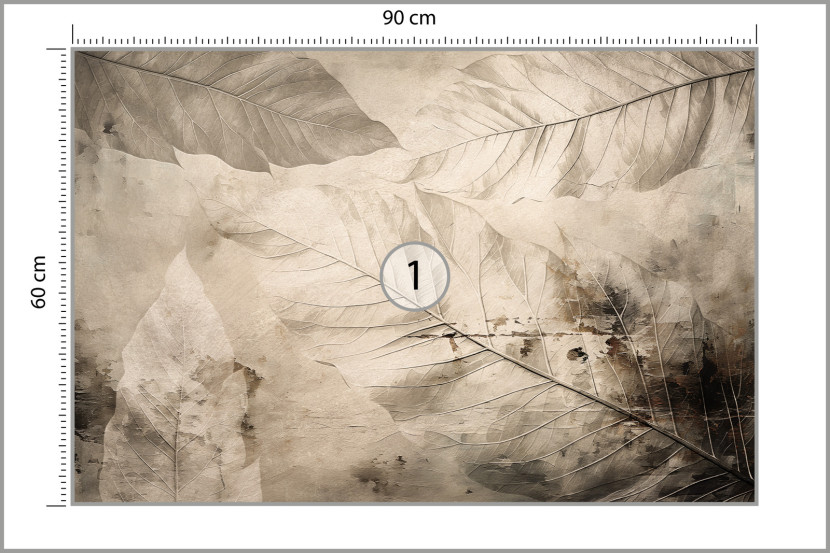 Fototapeta Abstrakcyjne Liście 90x60cm