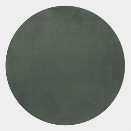 Dywan pluszowy Pouffy butelkowa zieleń 160 cm x 160 cmkoło
