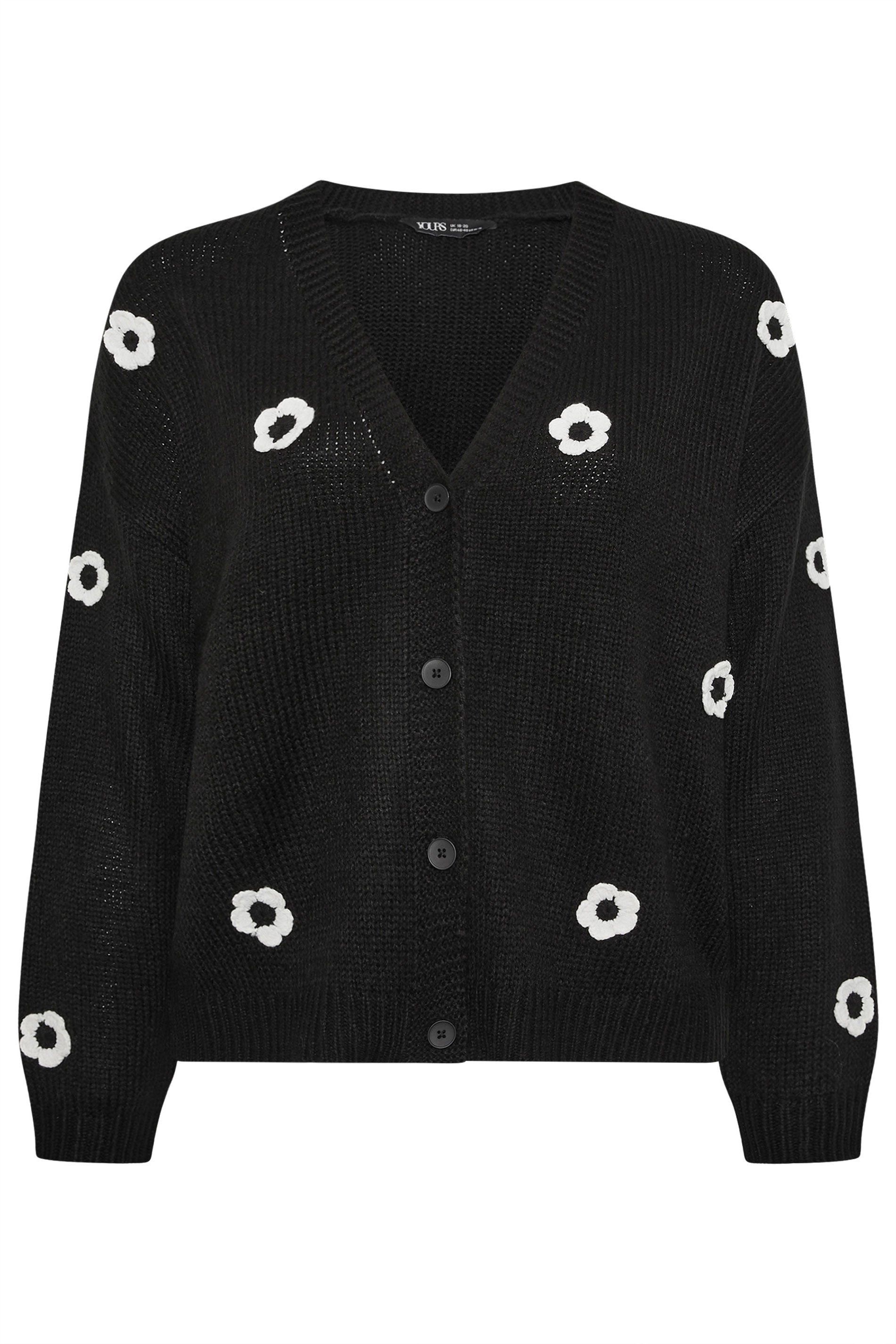 Yours Applique Flower Cardigan