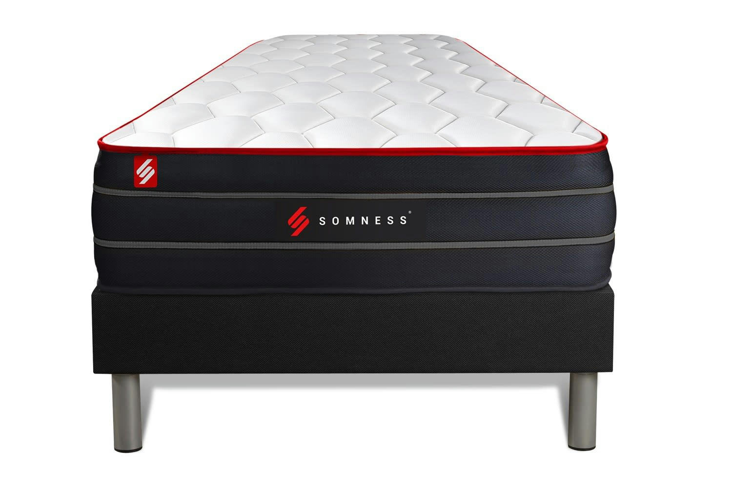 BOOST - Ensemble 90x190 Ressorts et mémoire de forme - sommier kit