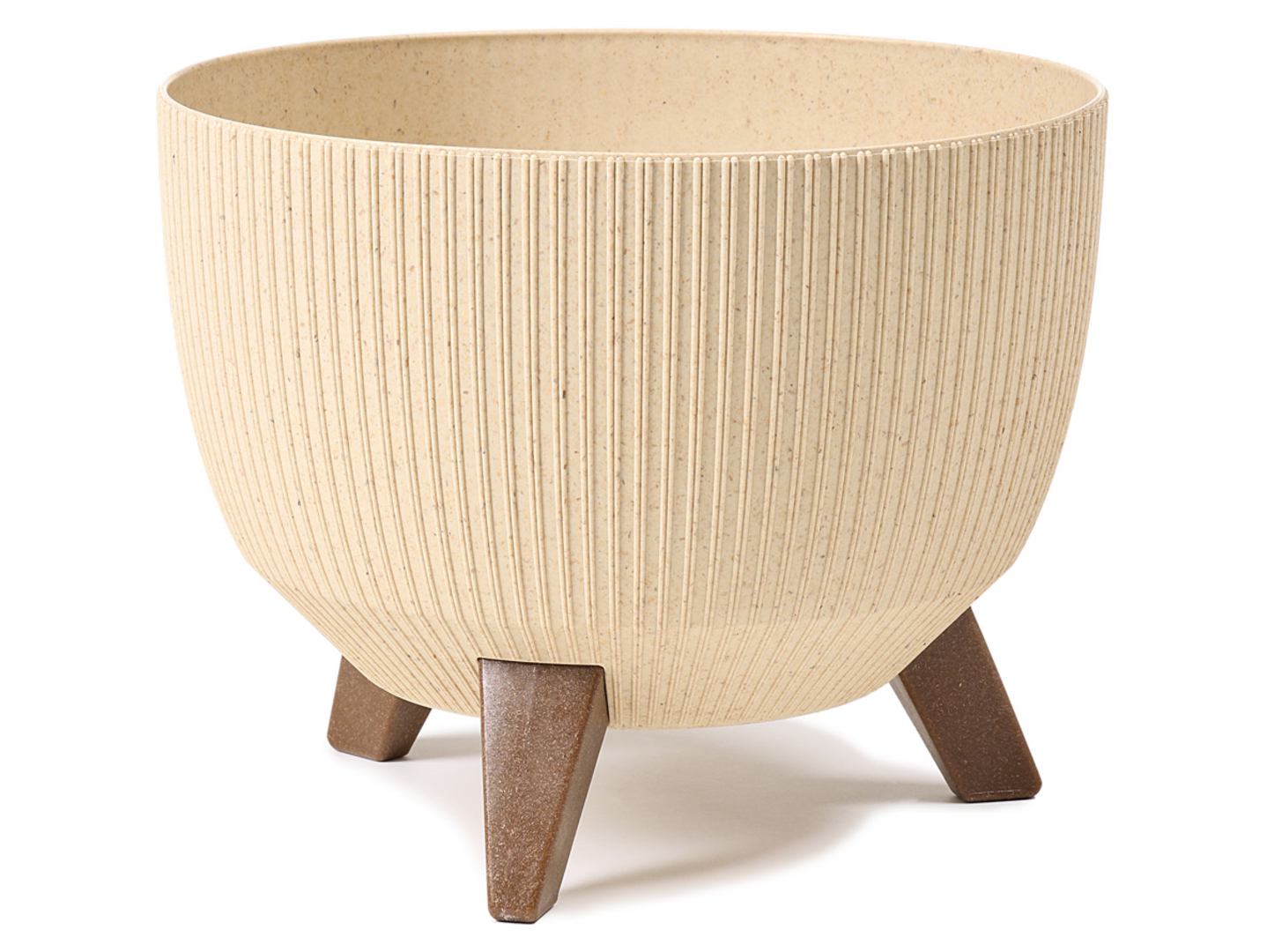 Doniczka Roma Jumper Wood 24 cm piaskowa