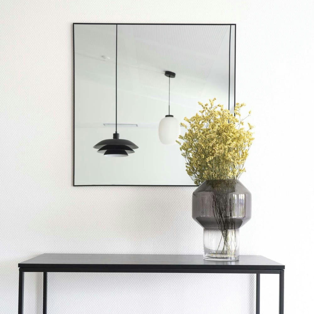 JERSEY - Miroir carré en métal 60x60cm noir