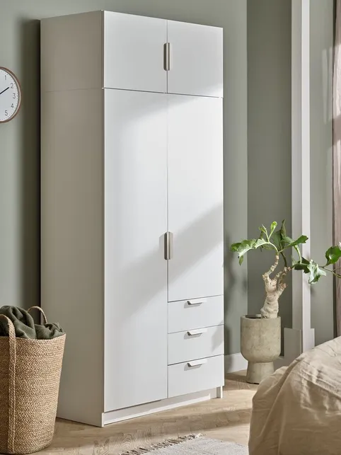 Overskab JENSLEV 96x40 2 låger hvid