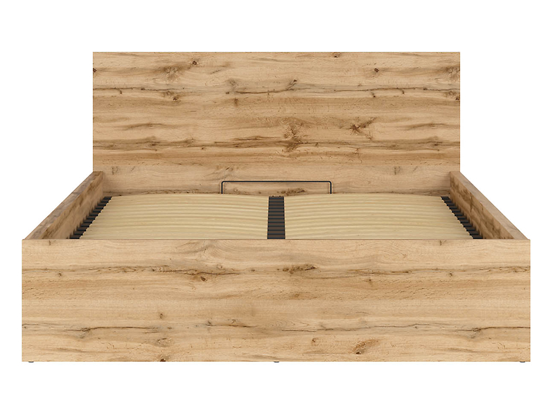 Zestaw łóżko Tetrix dąb wotan ze stelażem i materacem Ceres AV 160x200