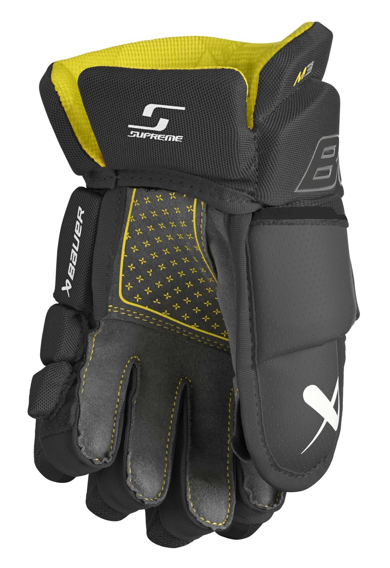 Bauer Supreme M3 Hockey Gloves, Junior, Black, Assorted Sizes
