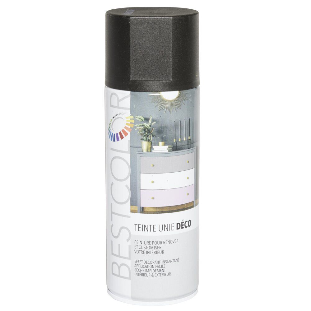 Peinture aérosol Noir satiné 400 ml