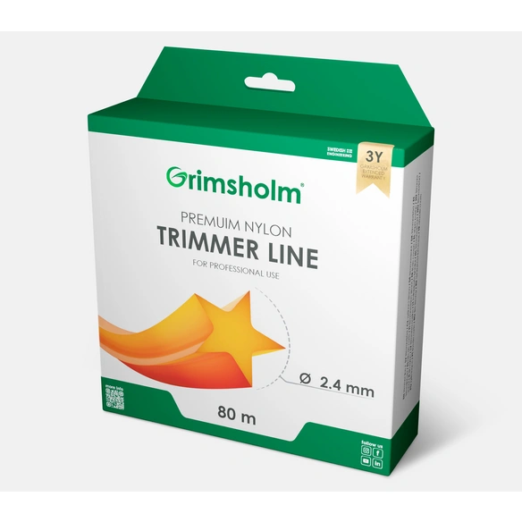 Trimmerfaden, 2,4 mm, 80 m, 80 Stück, orange