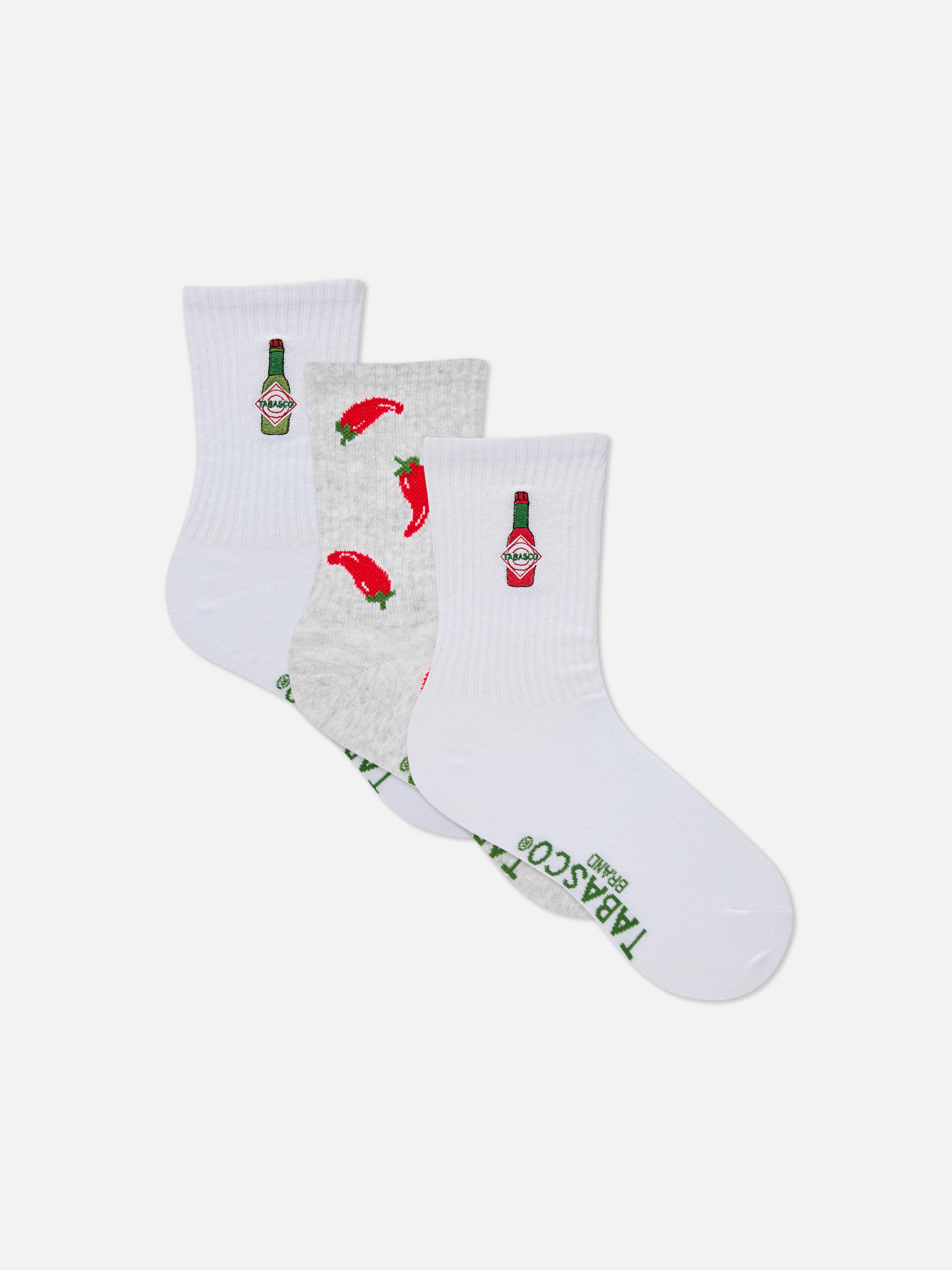 3pk Tabasco Crew Socks