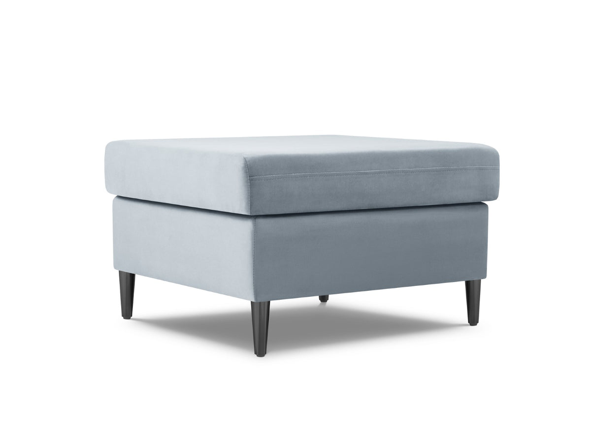 Cosmopolitan Design Poef Kyoto flueel, lichtblauw - 70x70x45cm