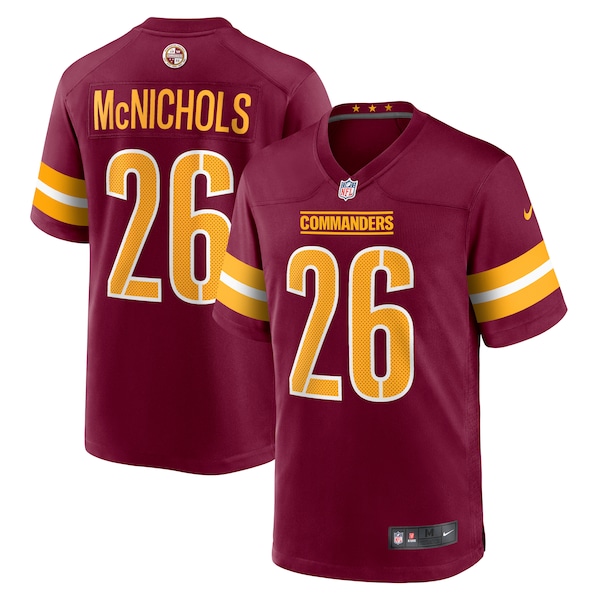 Jeremy McNichols Washington Commanders Nike  Game Jersey -  Burgundy
