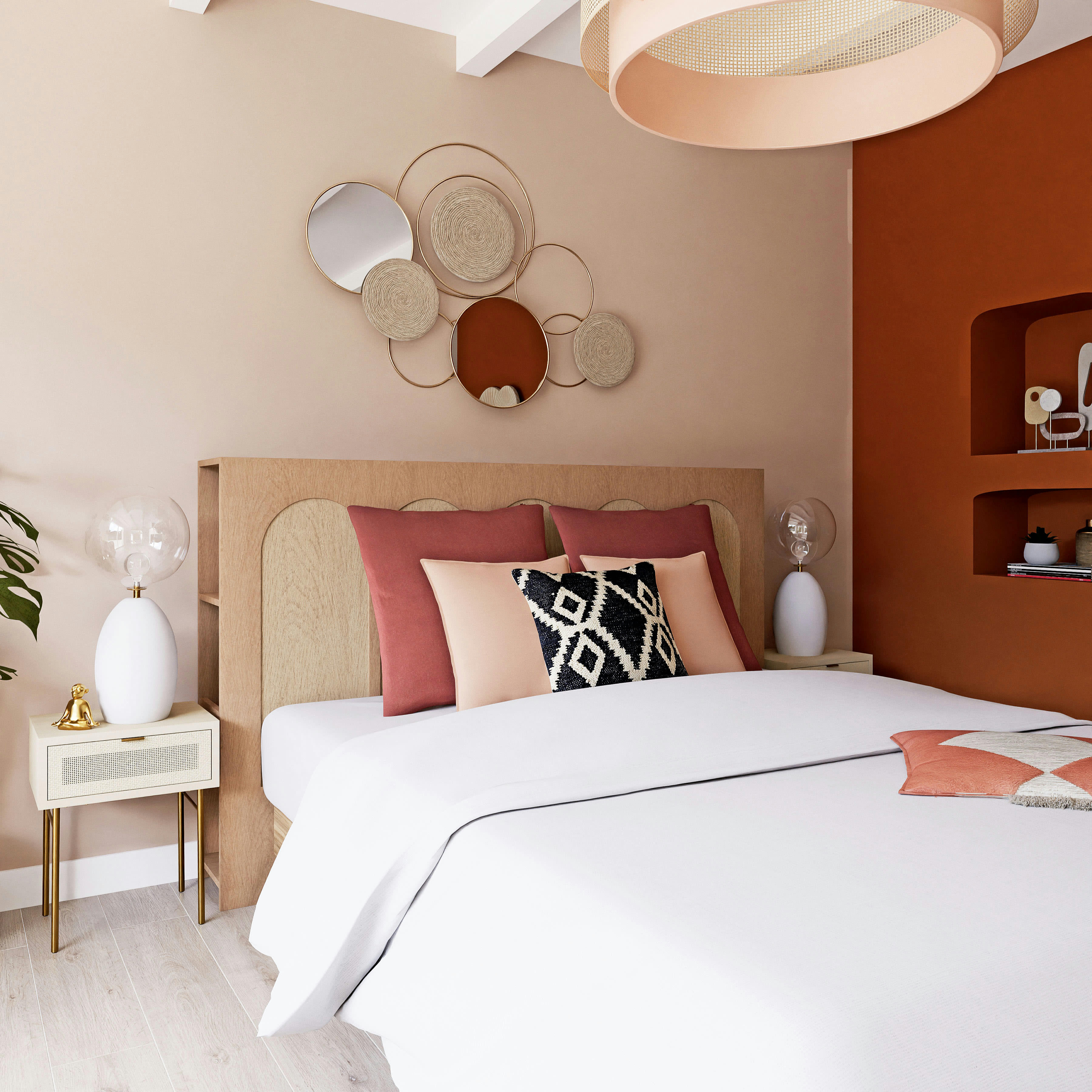 ROMMIE - Coussin terracotta 60x60