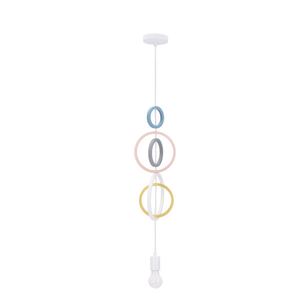Lampa wisząca Hoops 5 ruchomych obręczy multikolor 1xE27x20W IP20 Candellux
