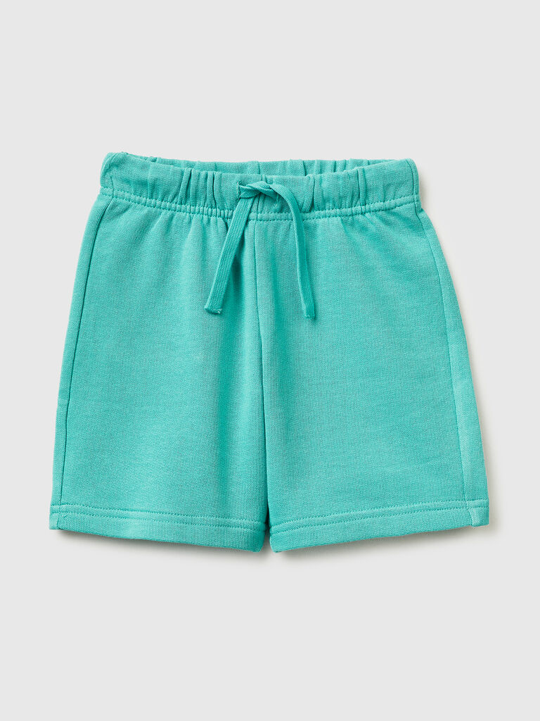 Cotton fleece bermuda shorts