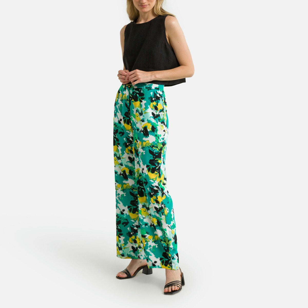 Pantalon large imprimé