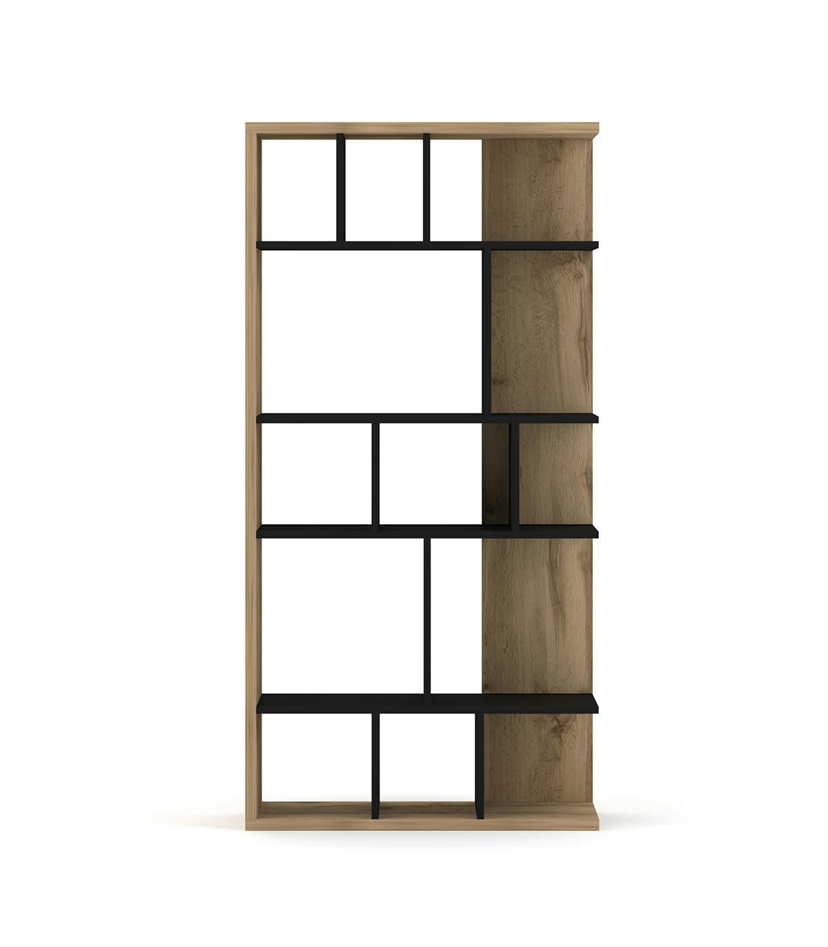 TWIN - Bibliothèque design avec 13 niches de rangement L80 x H160 cm
