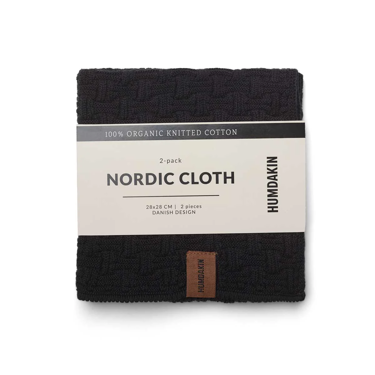 Humdakin - Nordic Spültuch, 28 x 28 cm, coal (2er-Set)