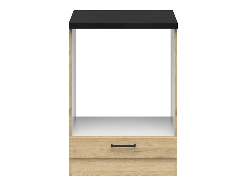 Szafka kuchenna pod zabudowę piekarnika Junona Line 60 cm dąb bernsteinz blatem