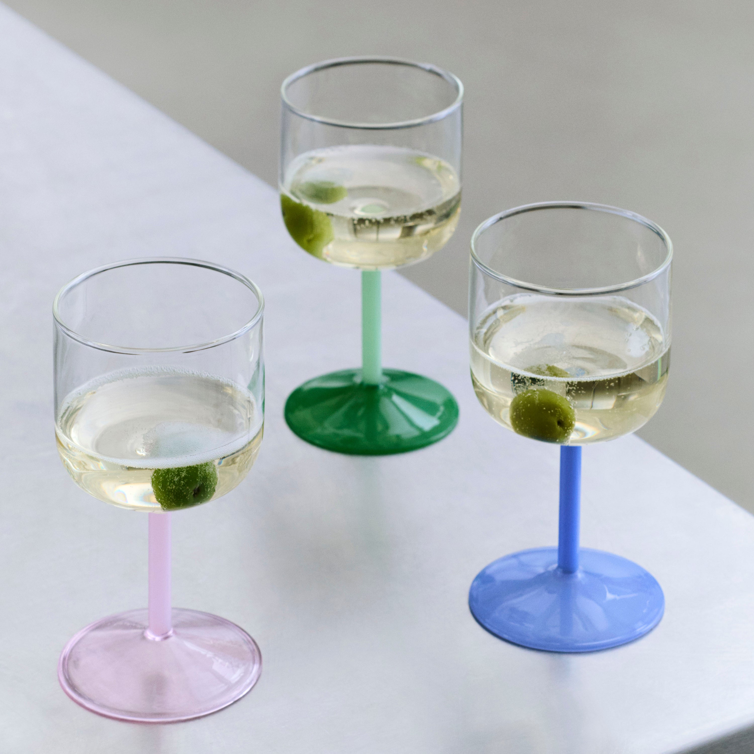 HAY Tint Wijnglazen 2 st. - Lichtroze