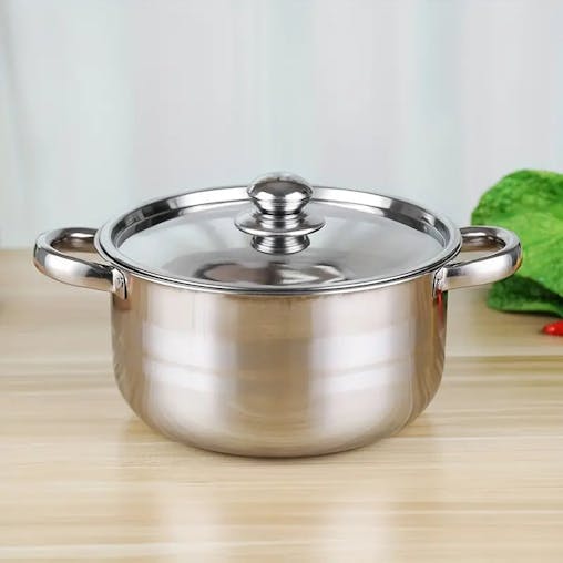 NNETM Premium 8-Piece Stainless Steel Pot Set - Heavy-Duty