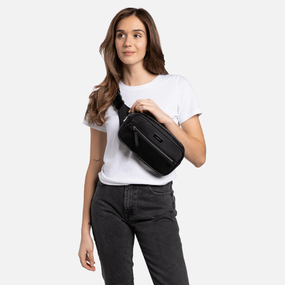 The Jessie - Black Nylon Fanny Pack