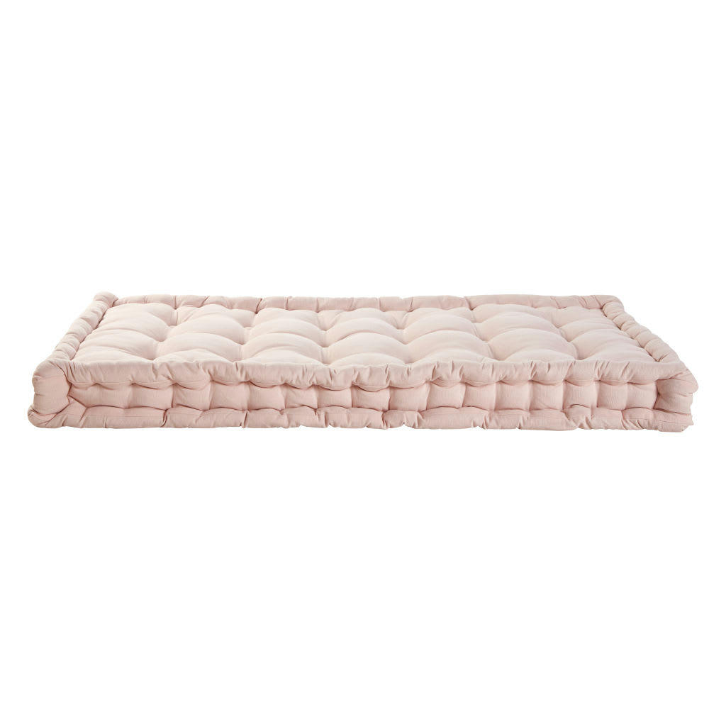 BLUSH - Matelas enfant en coton capitonné rose 60x120