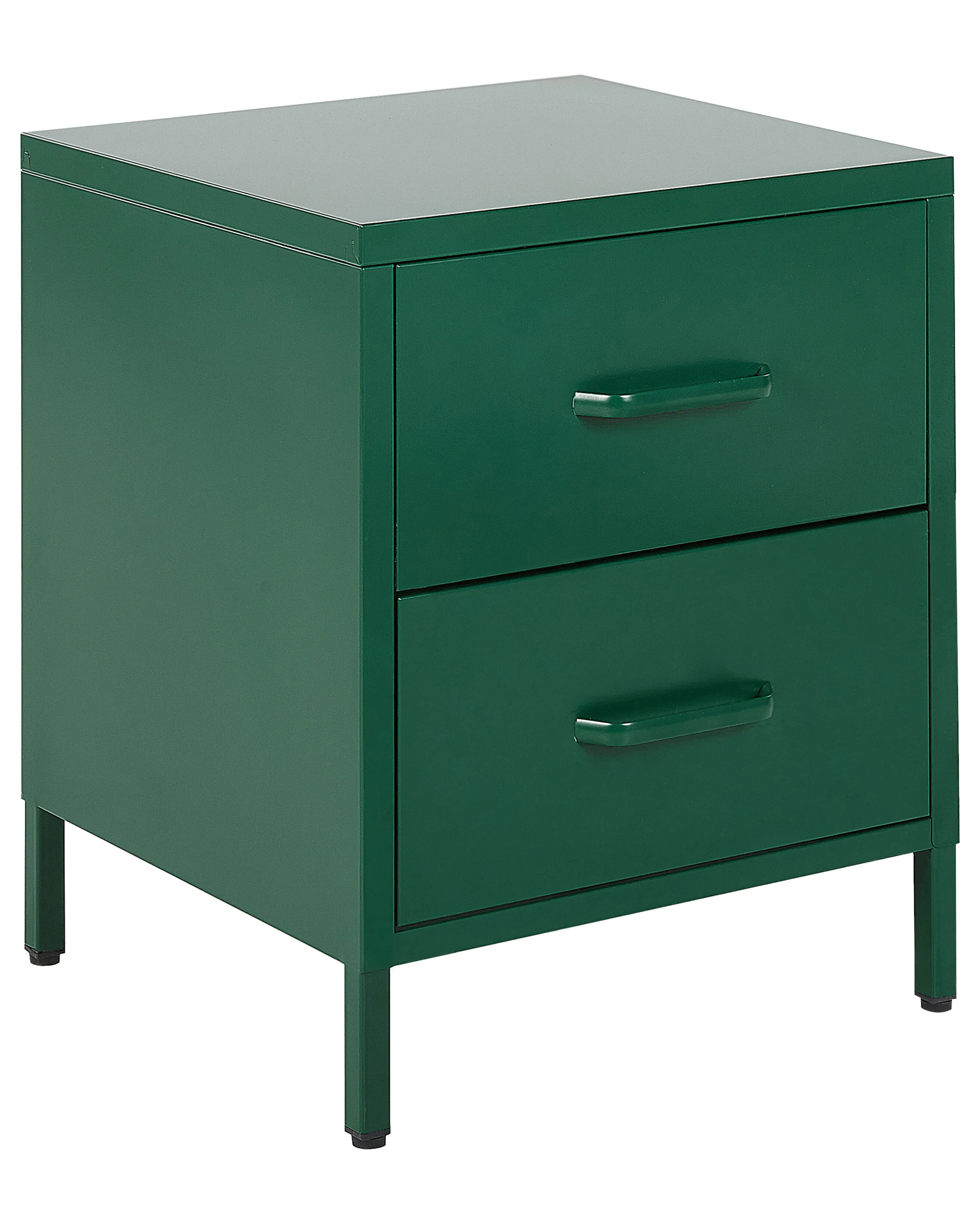 2 Drawer Bedside Table MALAVI Metal Green
