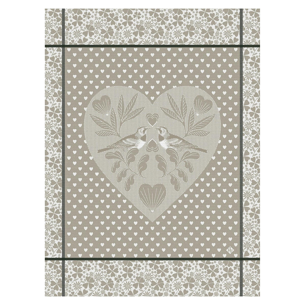 AMOUR - Torchon en coton ble 60 x 80