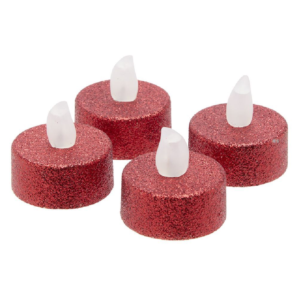 Bougie à Led pailleté x4 (2 modèles)