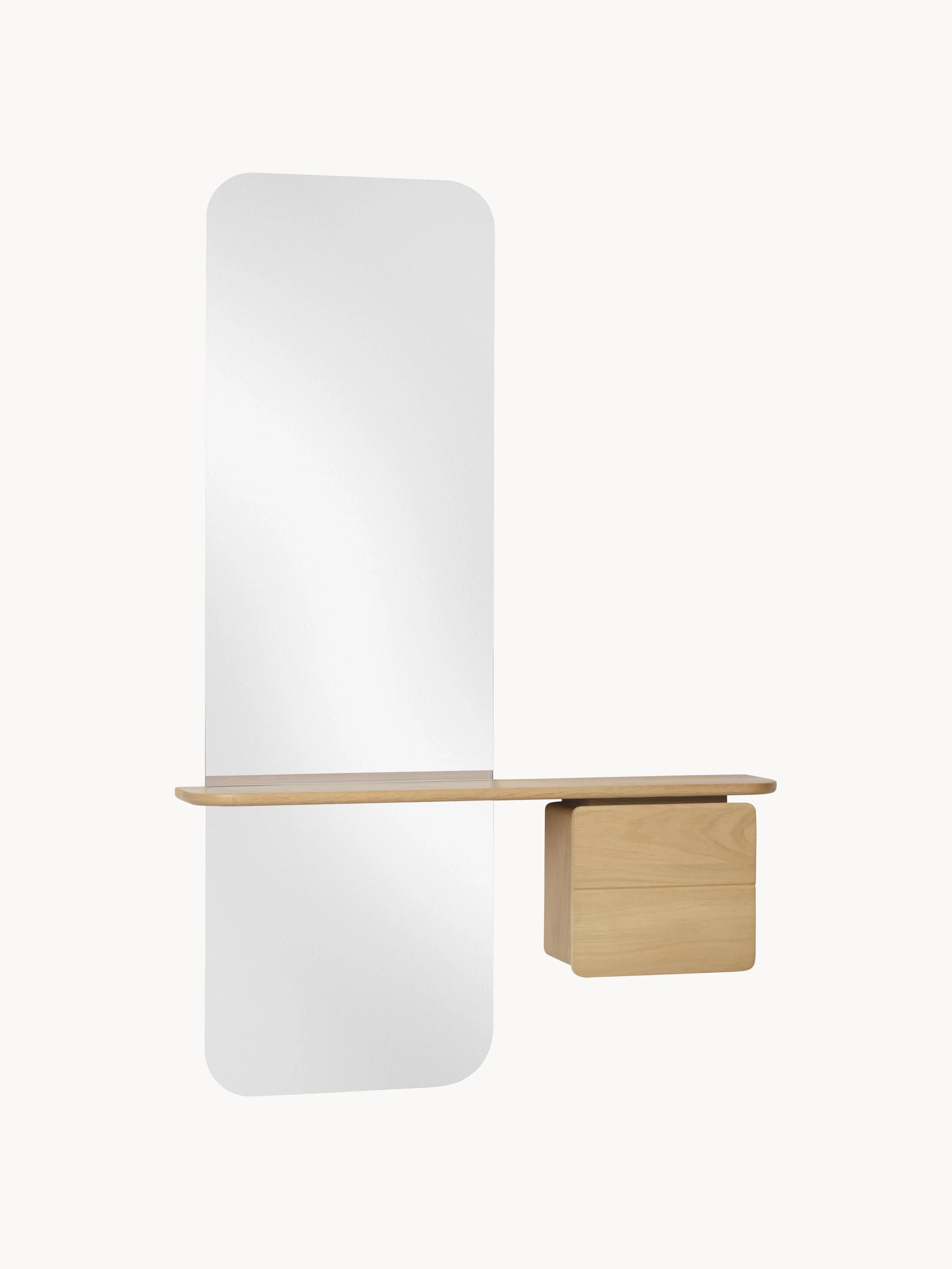 Wandspiegel One More Look mit Holz-Ablage