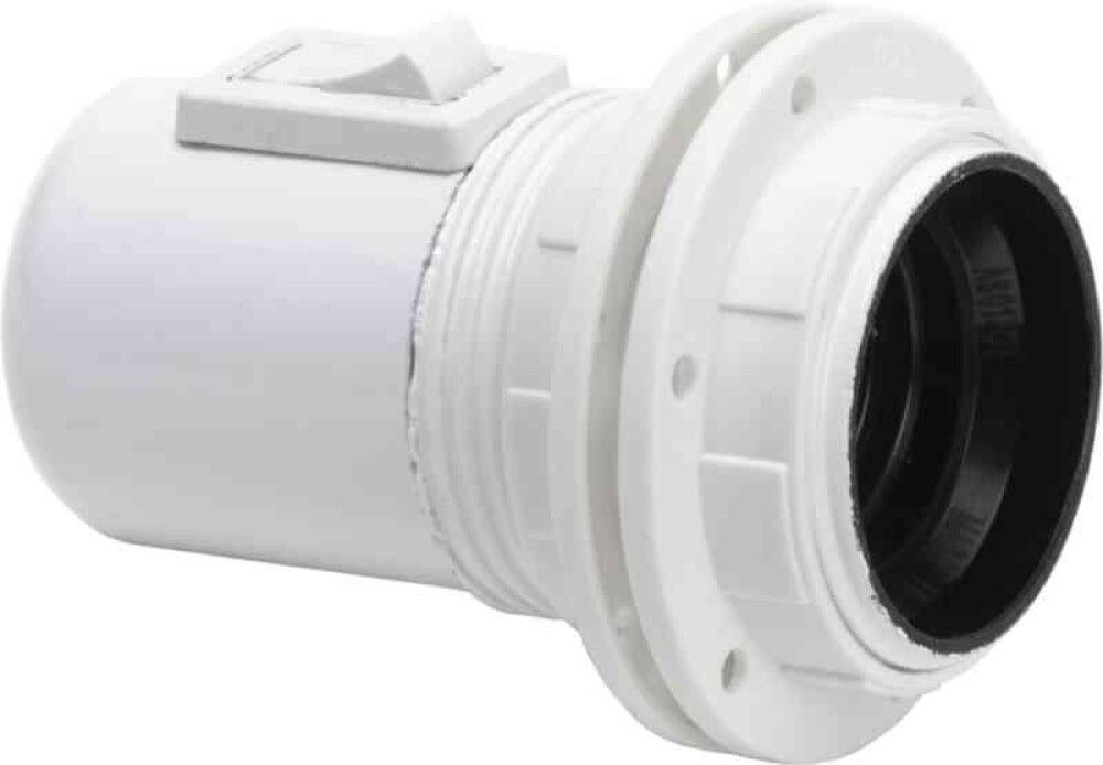 LAMPEHOLDERE GELIA E27 HVIT GJENGET