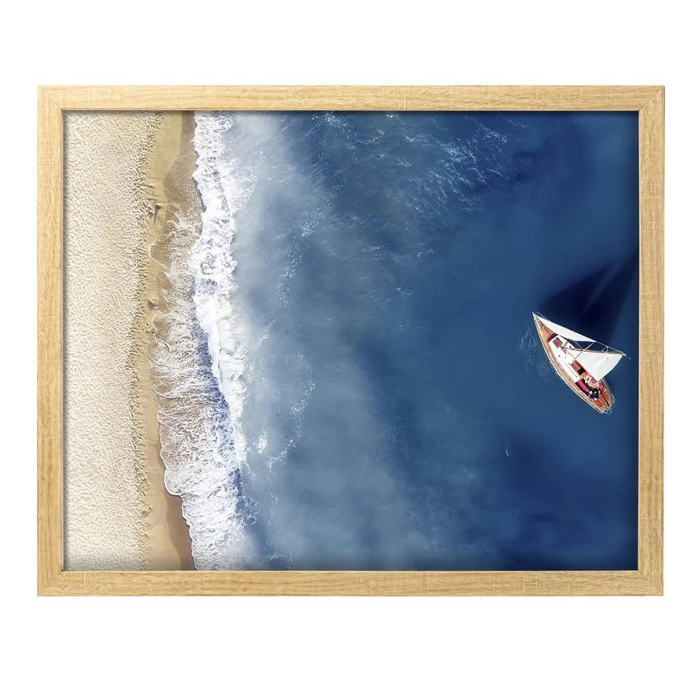 PLAGE - Photo encadrée baguette en bois FSC recyclable 40x50