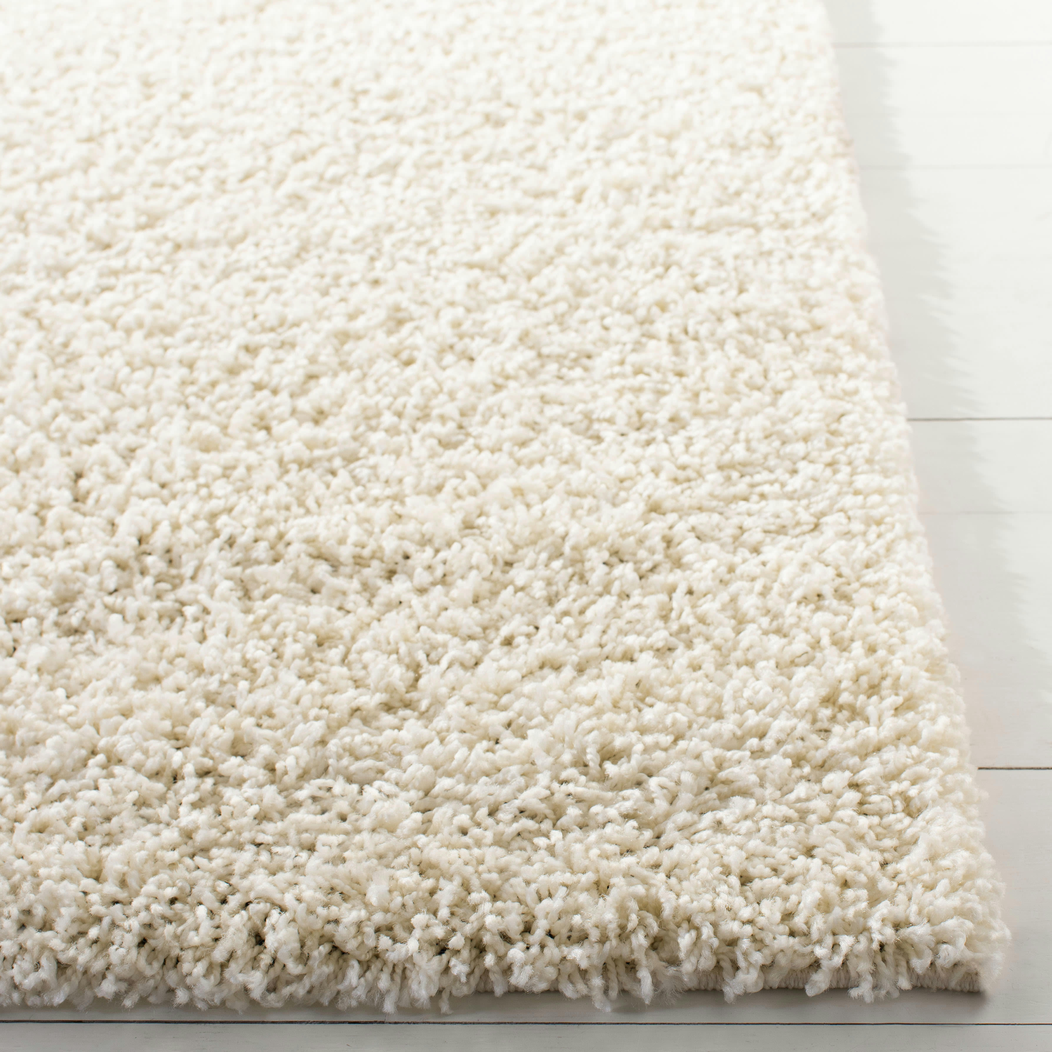 PRIMO SHAG - Tapis de salon interieur en  ivoire, 66 x 244 cm
