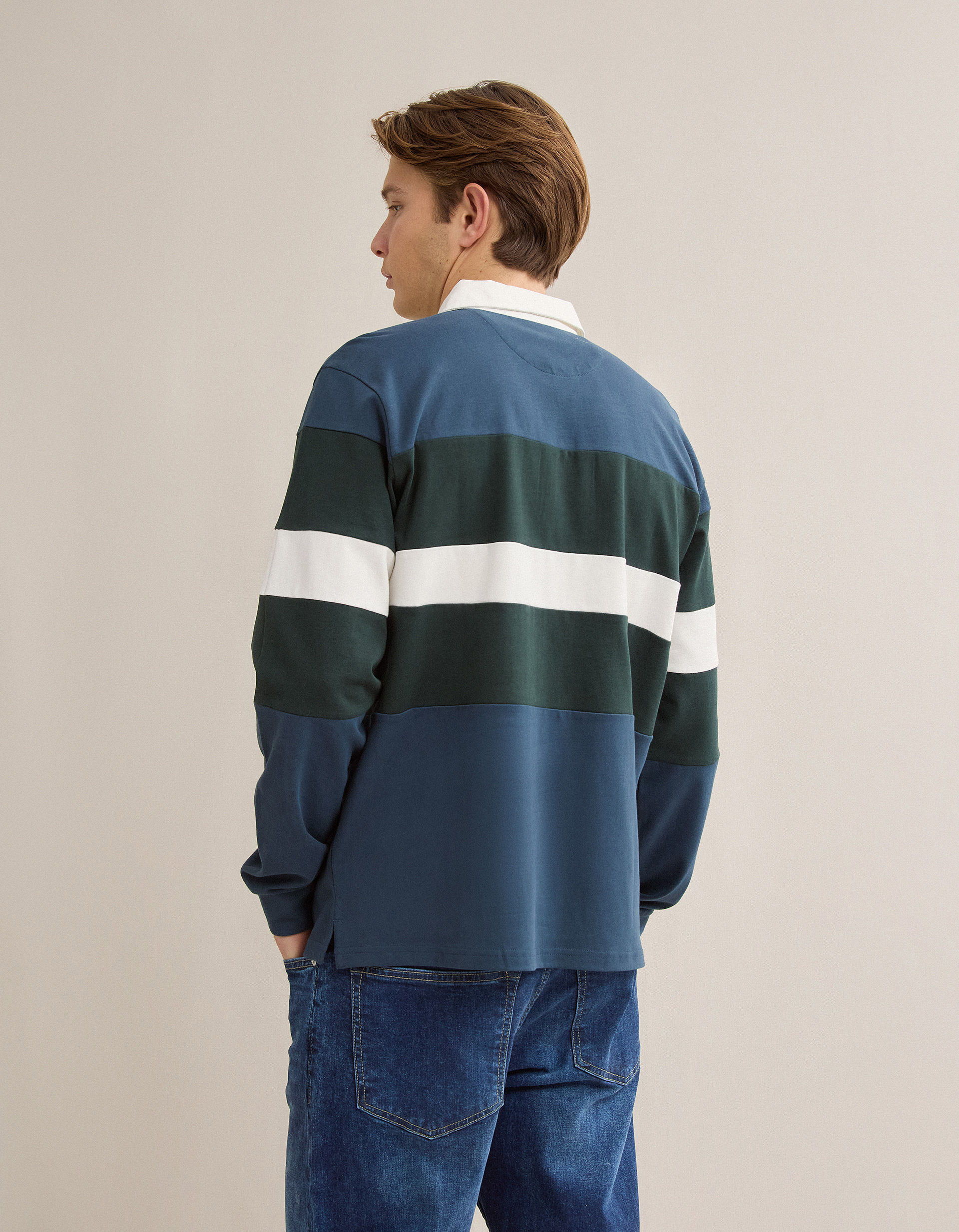 Polo Jersey, Homem, Azul Escuro