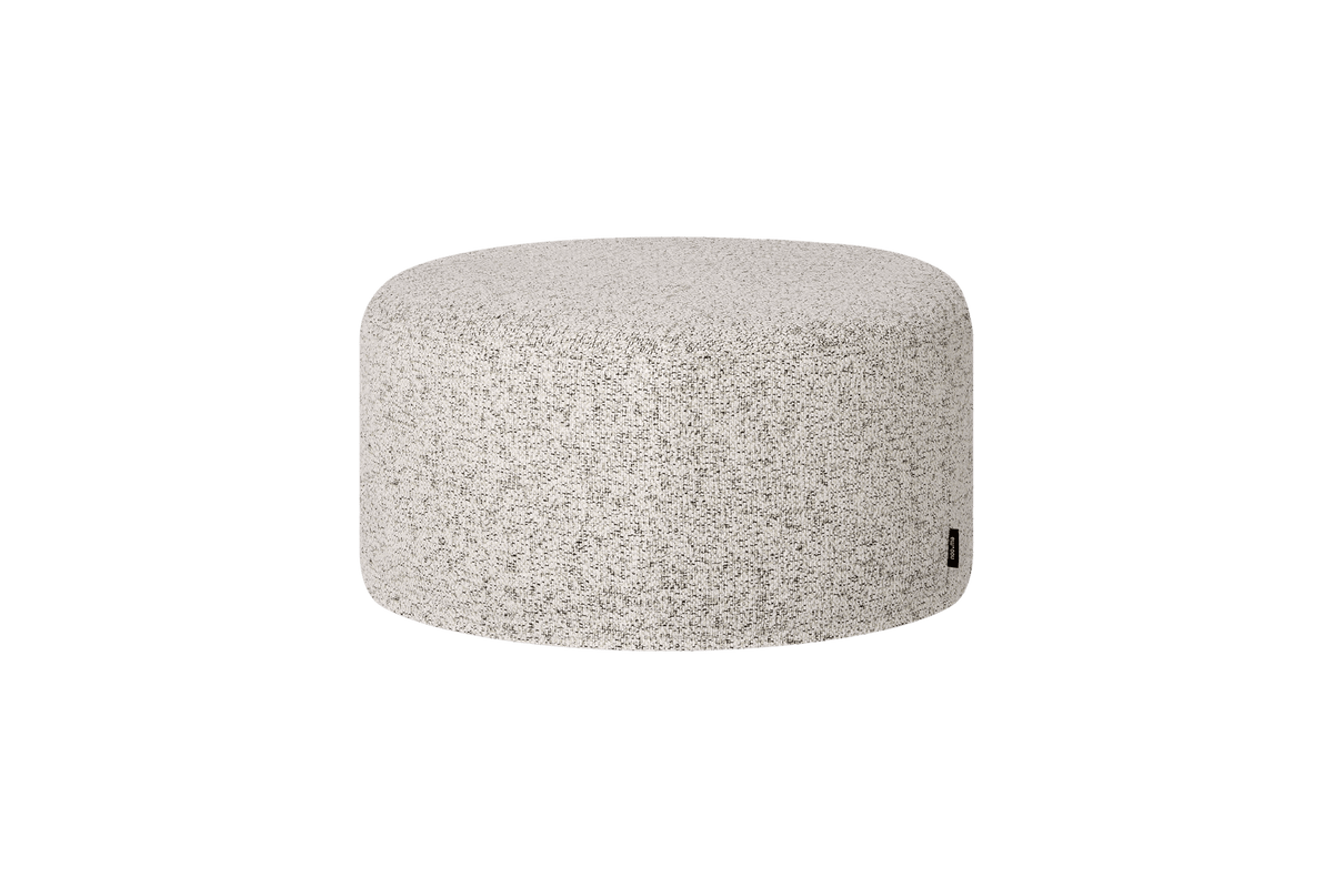 noo.ma Folk Pouf Low - Clay Grey Mélange, 50x50x26 cm