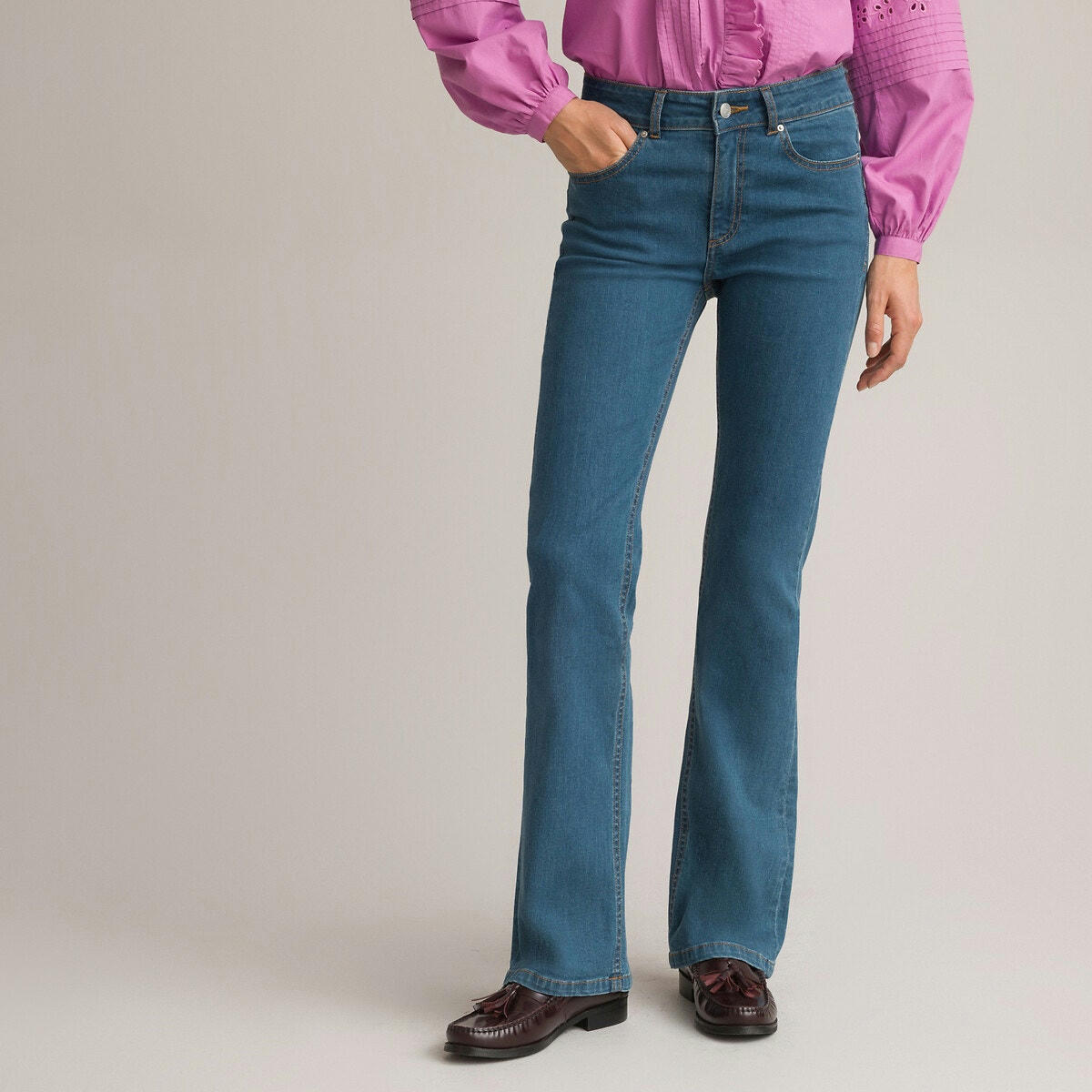Jean bootcut, en coton Bio