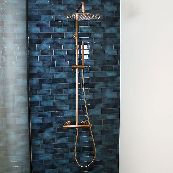Colonne de douche thermostatique, cuivré, Essebagno Luisa 250