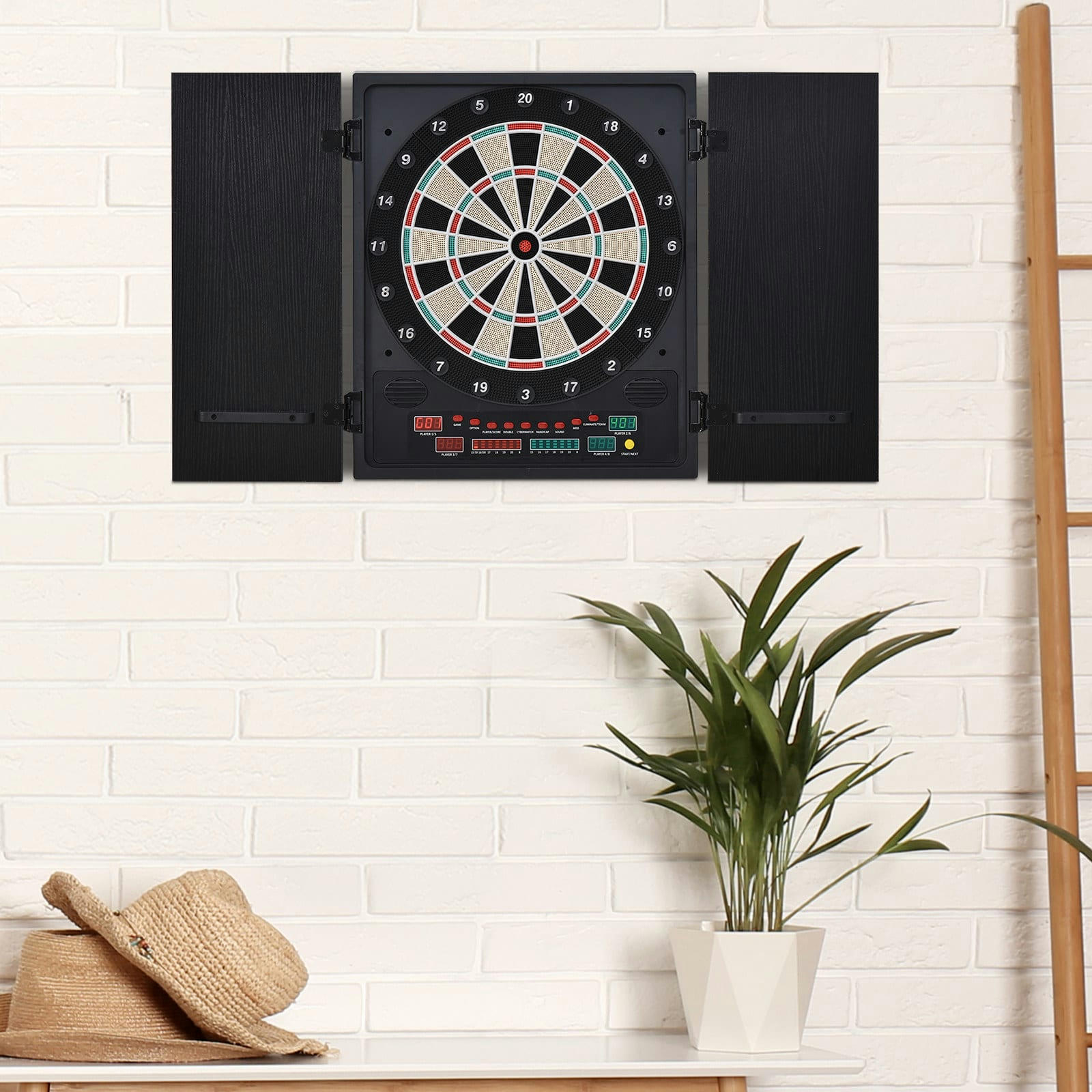 - Cible jeu de fléchettes électronique refermable 27 jeux 8 joueurs