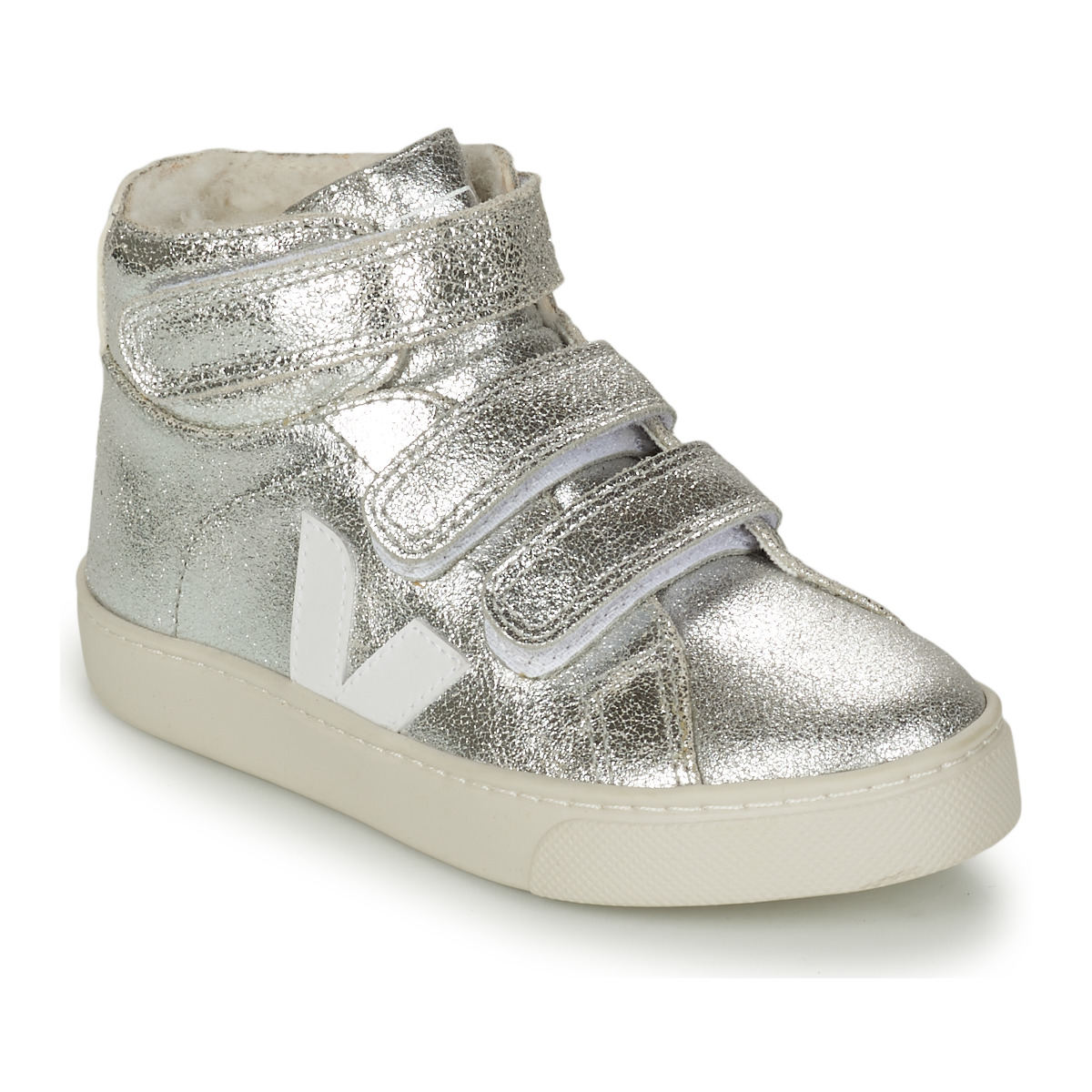 Veja - SMALL ESPLAR MID FUR - Silver / White